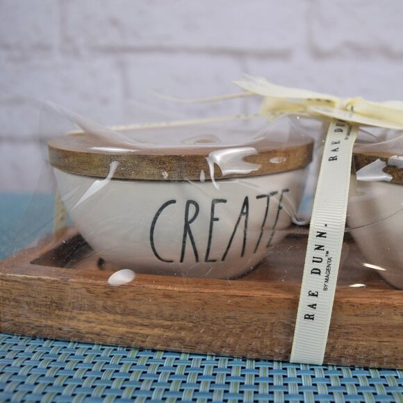 New Rae Dunn 3-PC Bowls & Tray Set Create Inspire - Picture 4 of 12